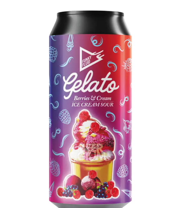 Bière Funky Fluid Free Gelato Berries & Cream sans alcool 0,5%